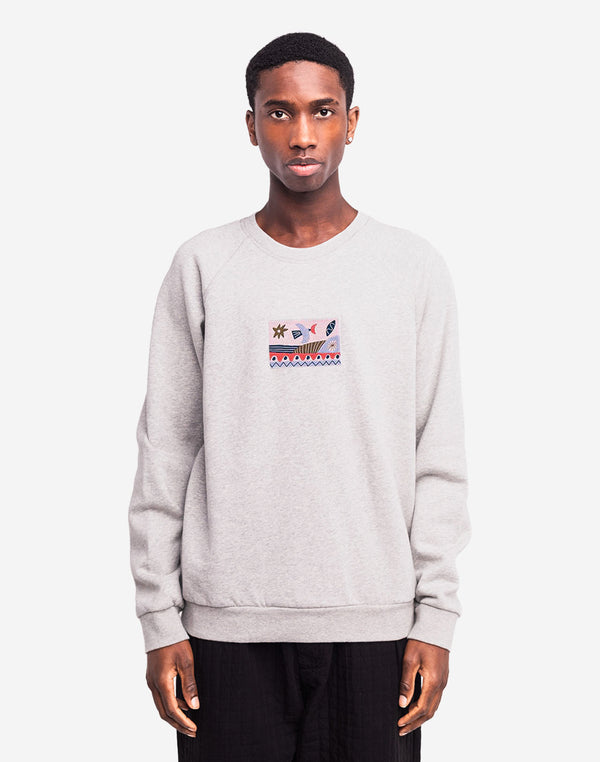 Sweat Seascape gris chiné