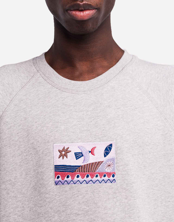 Sweat Seascape gris chiné