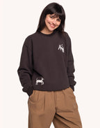 Sweat Wild Noir Carbone en coton bio GOTS – OLOW