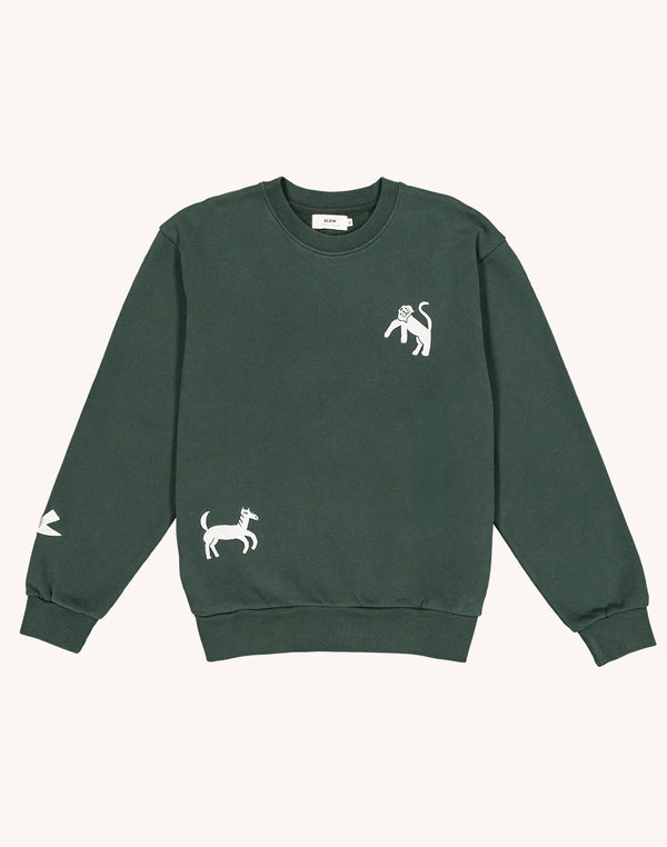Sweat Wild Vert Mélèze en coton bio GOTS – OLOW