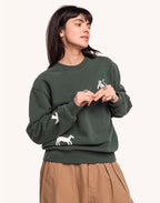 Sweat Wild Vert Mélèze en coton bio GOTS – OLOW