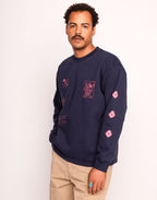 Sweat Wine And Sleep Bleu Dusk en coton bio GOTS – OLOW