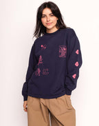 Sweat Wine And Sleep Bleu Dusk en coton bio GOTS – OLOW