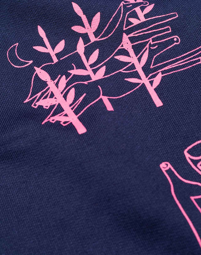 Sweat Wine And Sleep Bleu Dusk en coton bio GOTS – OLOW