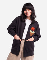 Sweat zippé Kigo noir carbone