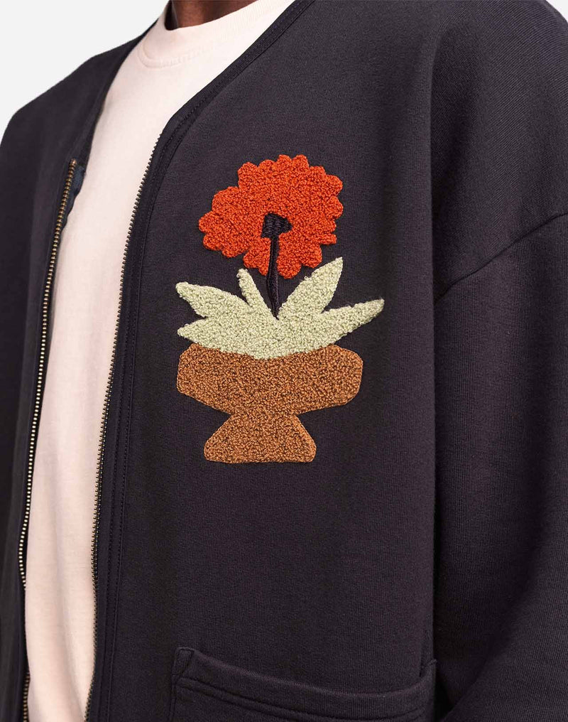 Sweat zippé Kigo noir carbone