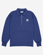 Sweat zippé Manso bleu outremer