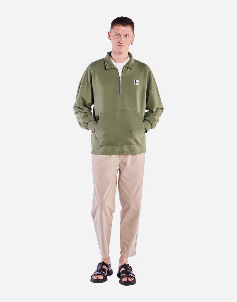 Sweat zippé manso vert olive