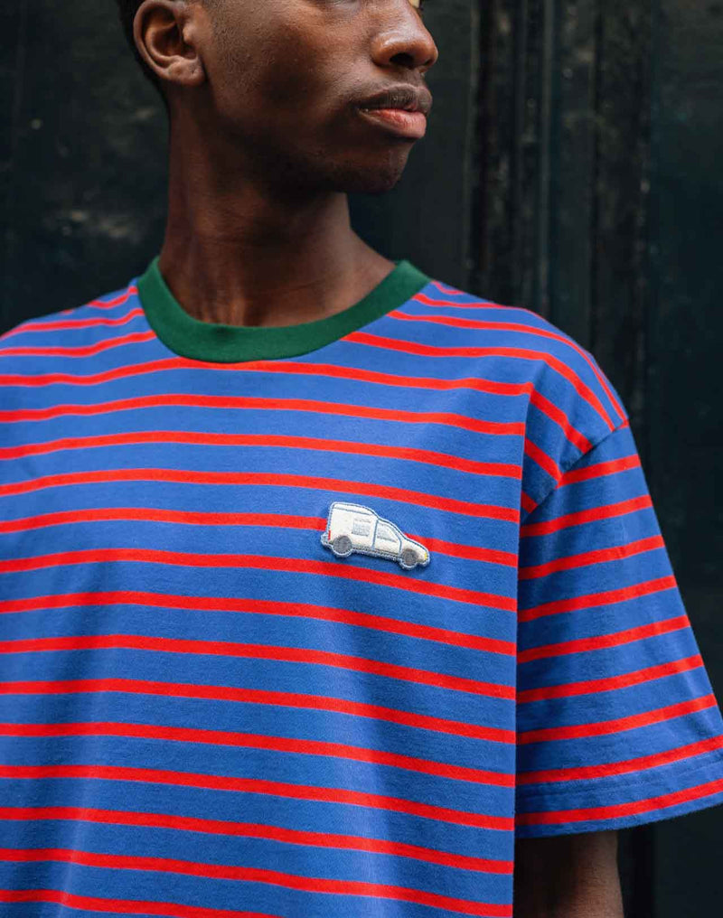 T-shirt ample Bagnole rayé