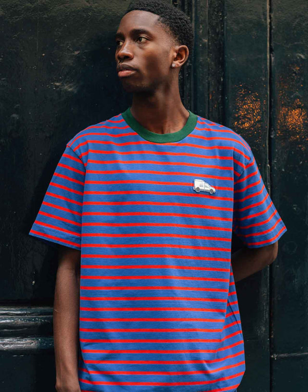 T-shirt ample Bagnole rayé