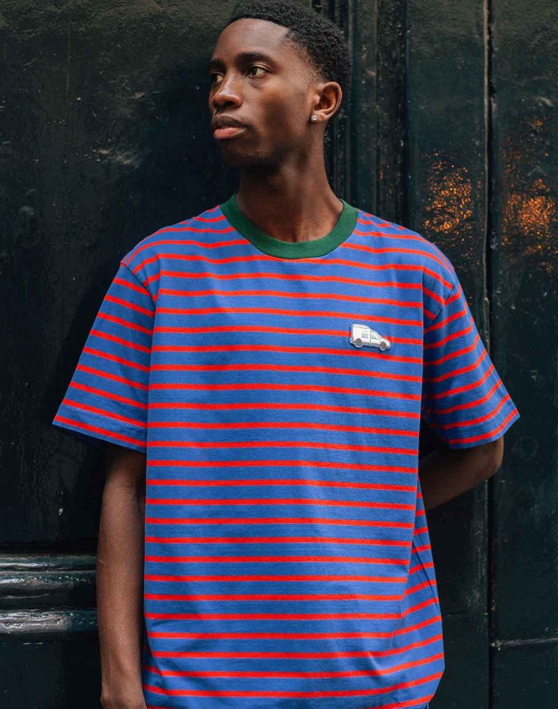 T-shirt ample Bagnole rayé
