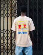 T-shirt ample Bonjour crème