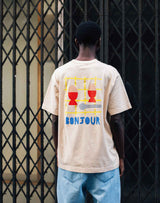 T-shirt ample Bonjour crème