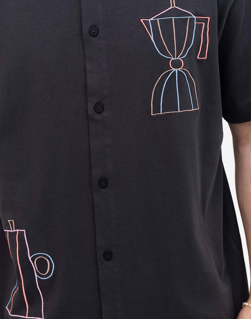 Tshirt ample Moka noir carbone