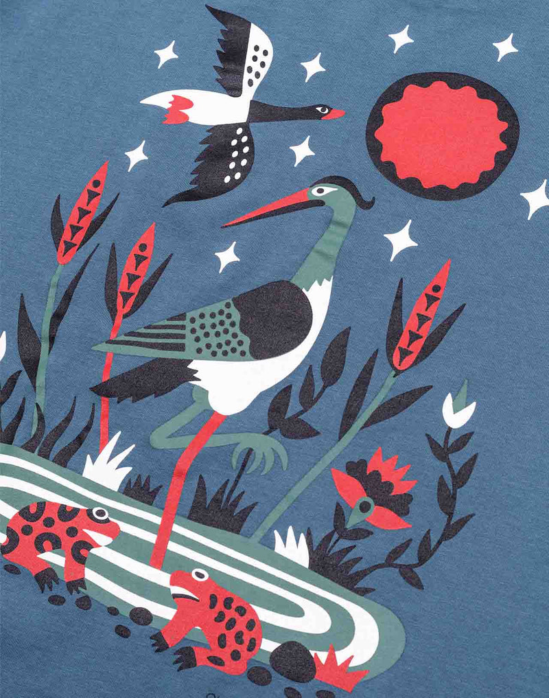 T-shirt ample Brière bleu acier