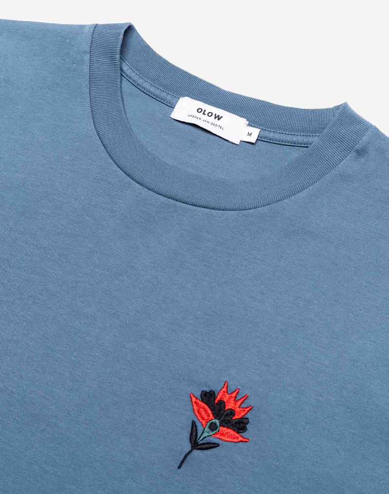T-shirt ample Brière bleu acier
