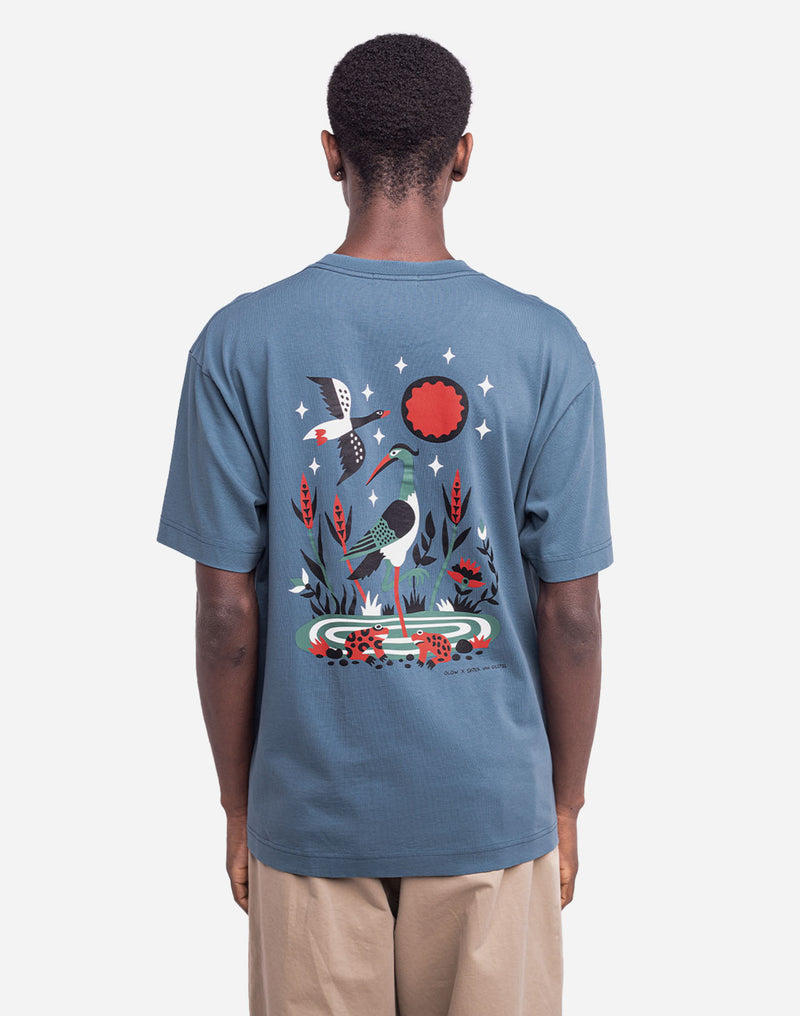 T-shirt ample Brière bleu acier