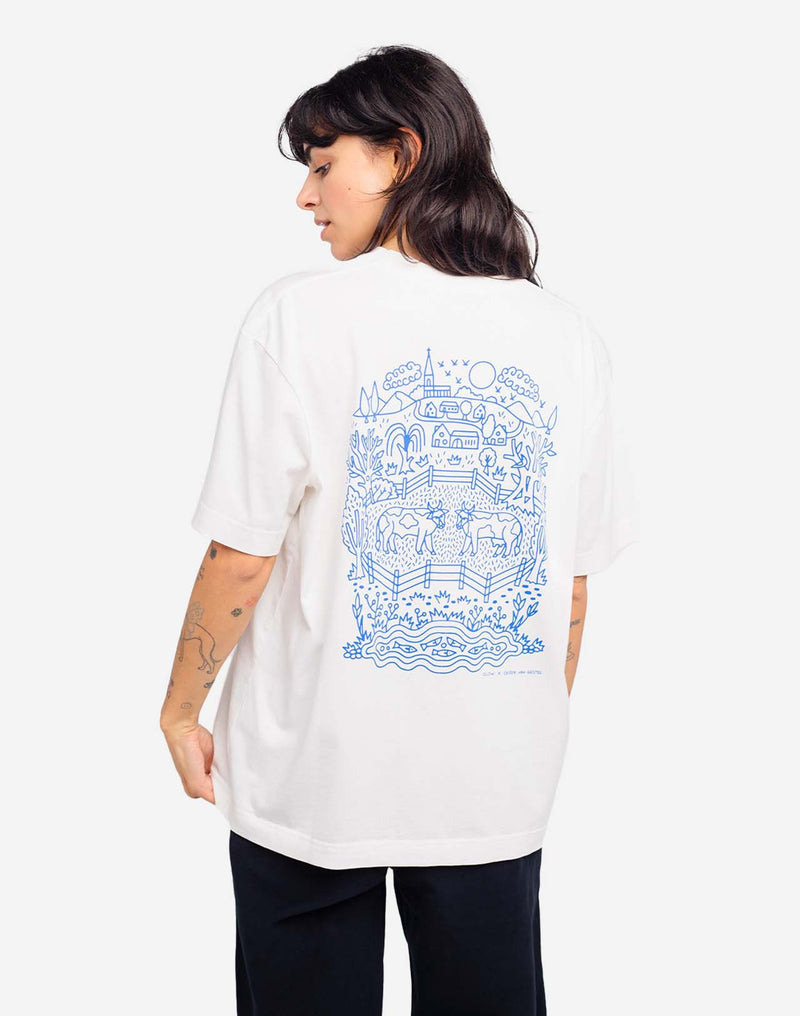 T-shirt ample Campana écru