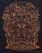 T-shirt ample Campana noir carbone