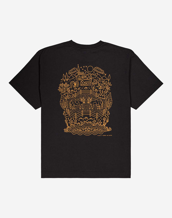 T-shirt ample Campana noir carbone