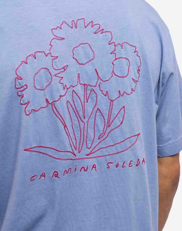 T-shirt ample Carmina bleu azur