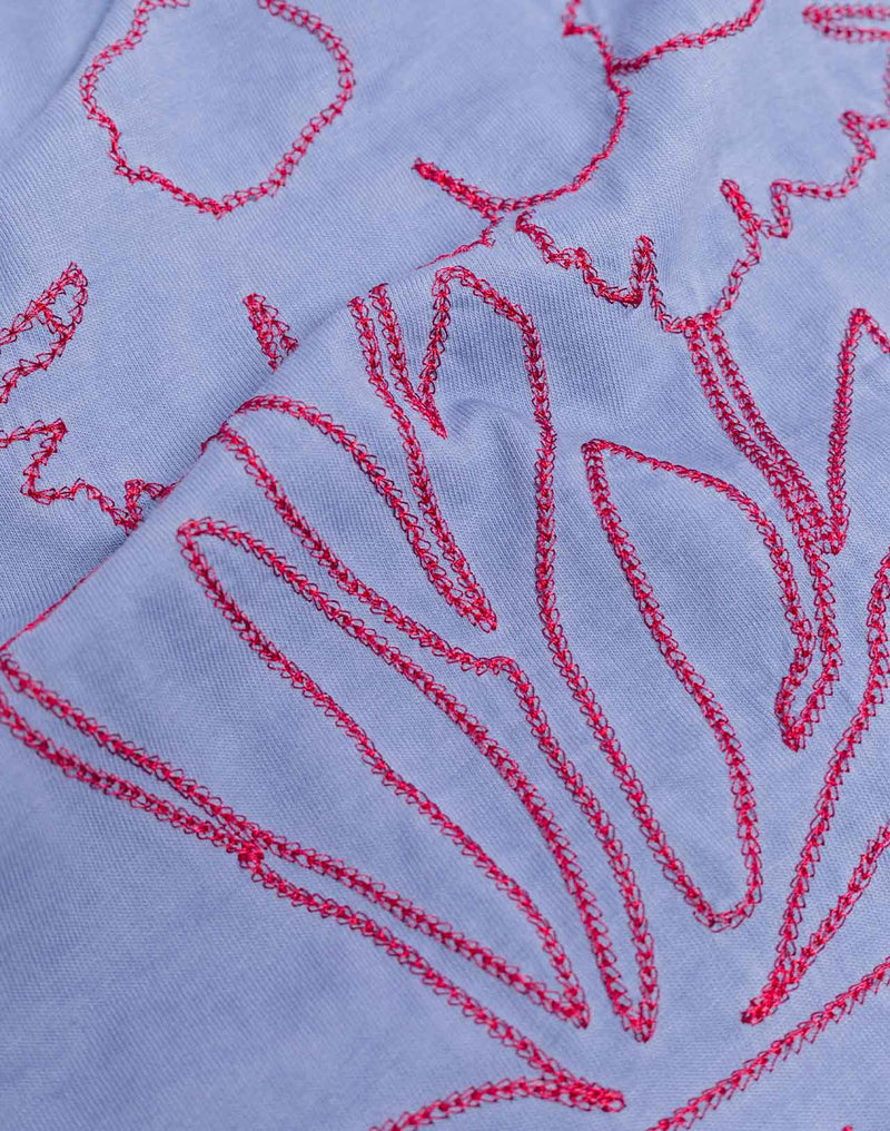 T-shirt ample Carmina bleu azur