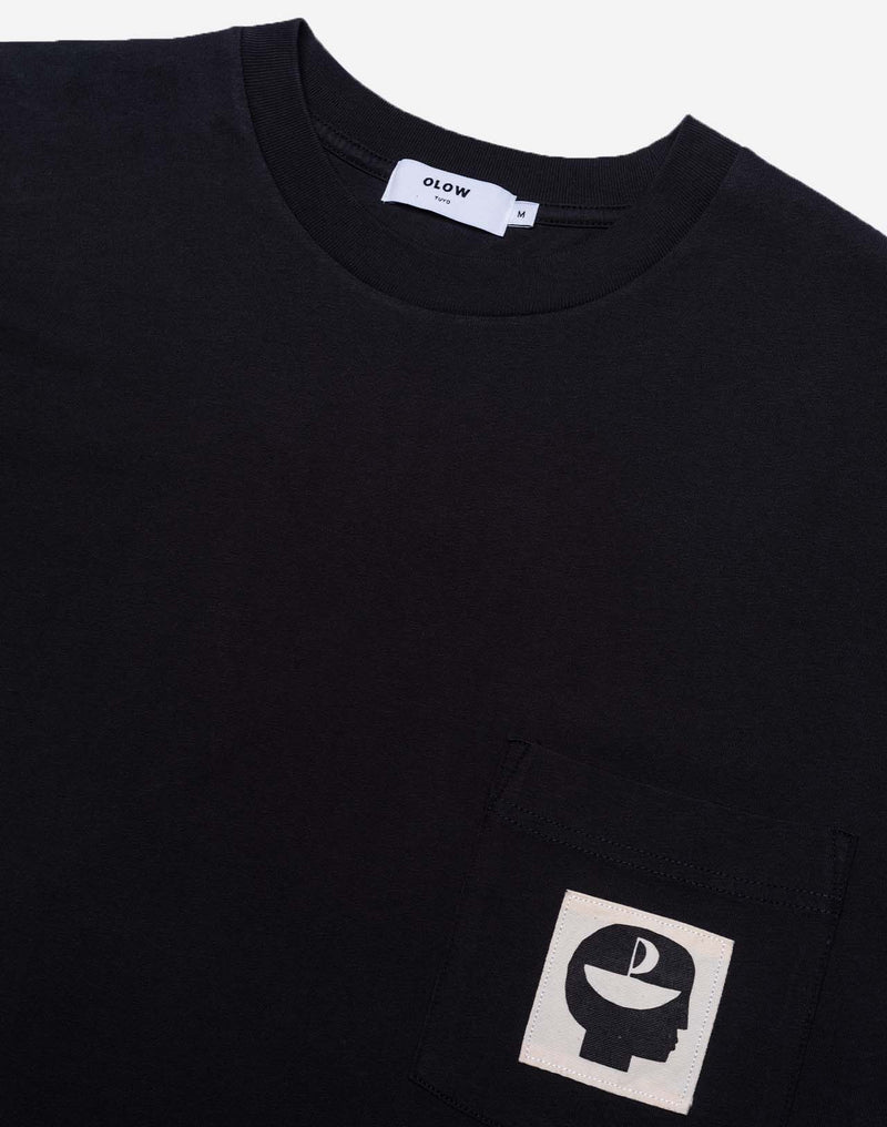 T-shirt ample Escape noir carbone