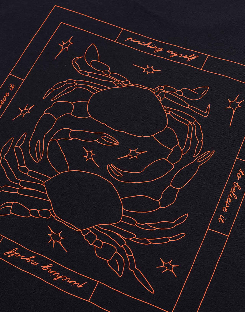 T-shirt ample Étrille noir carbone