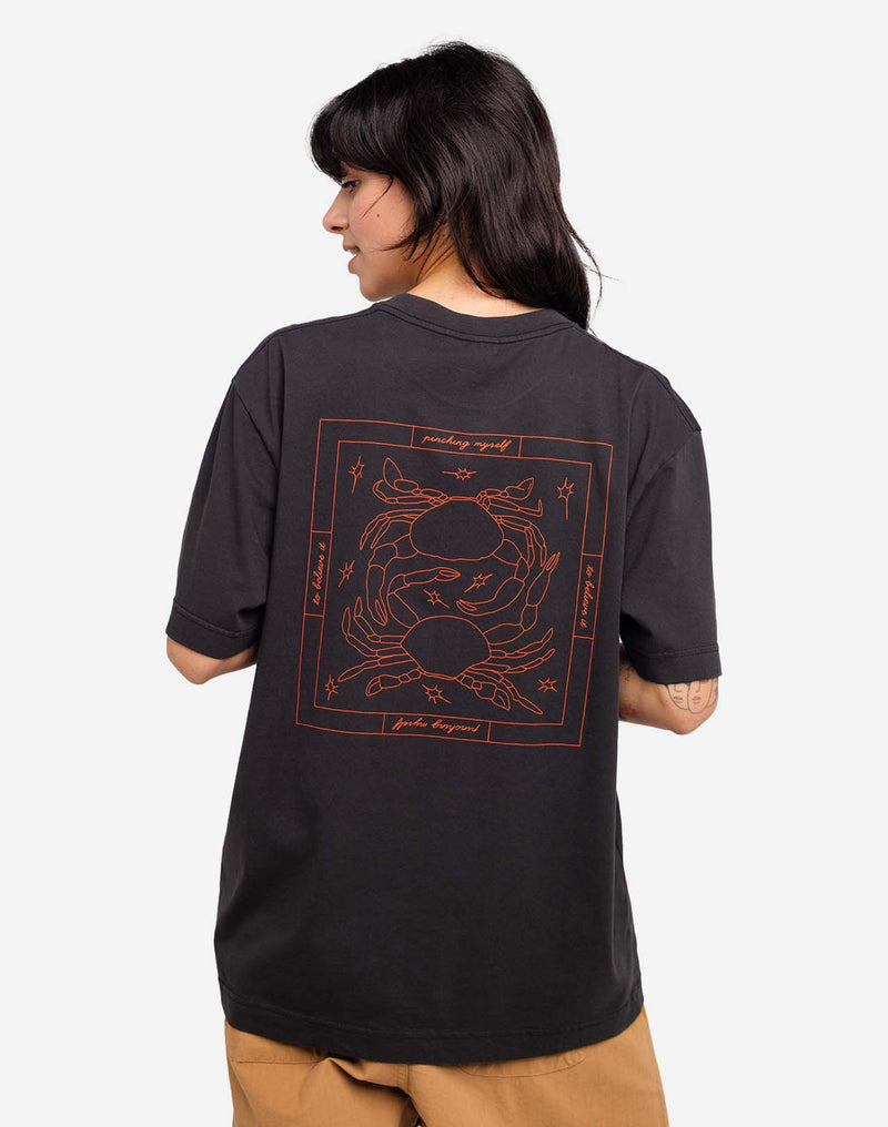 T-shirt ample Étrille noir carbone