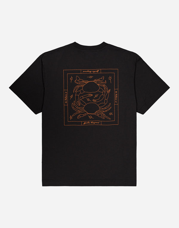 T-shirt ample Étrille noir carbone