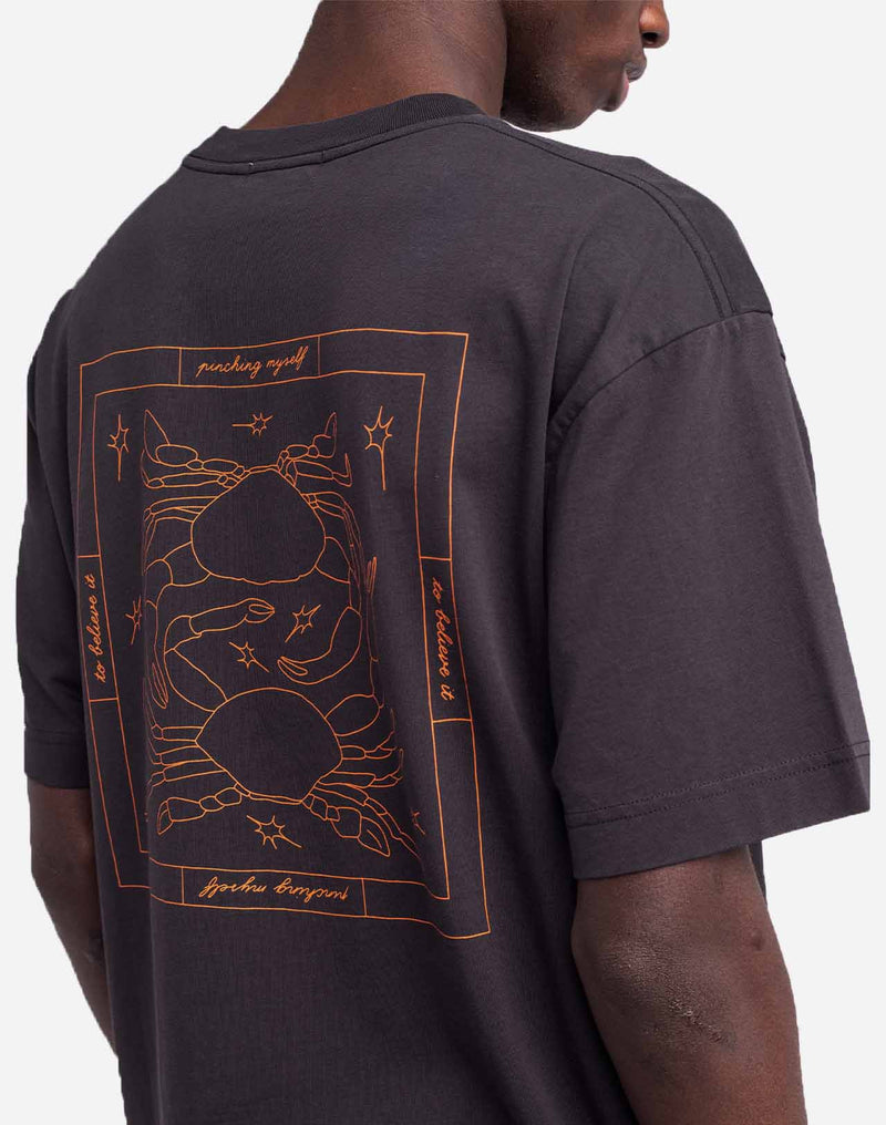 T-shirt ample Étrille noir carbone