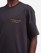 T-shirt ample Étrille noir carbone