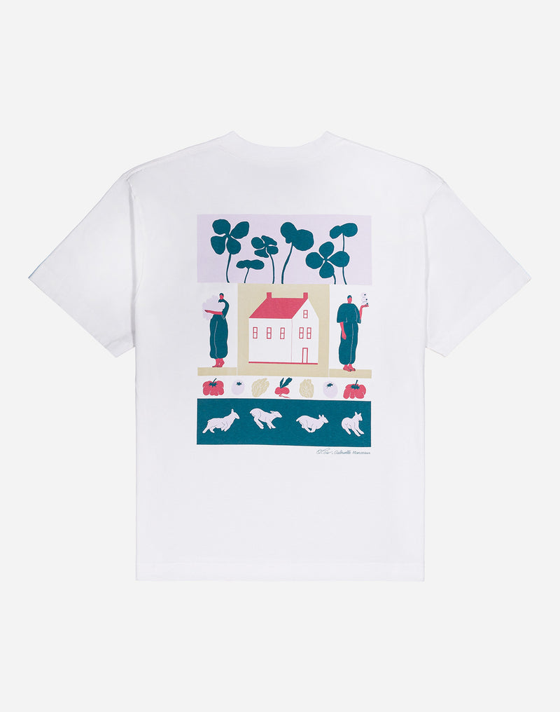 T-shirt ample Farm écru