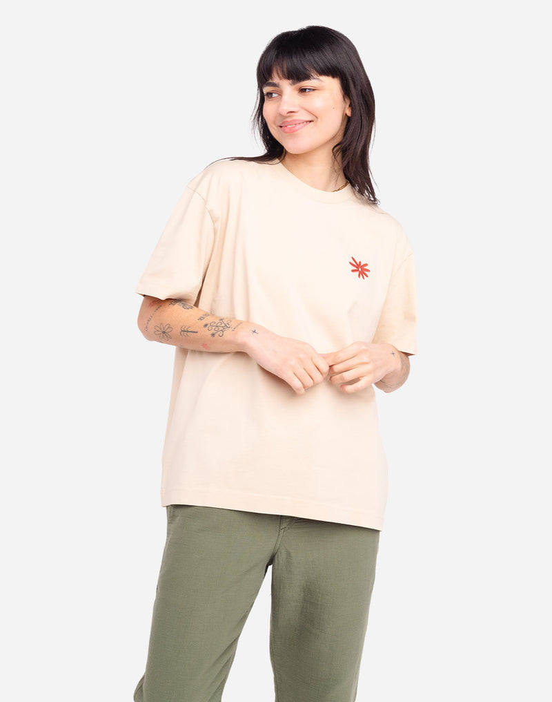 Tshirt ample Flower crème