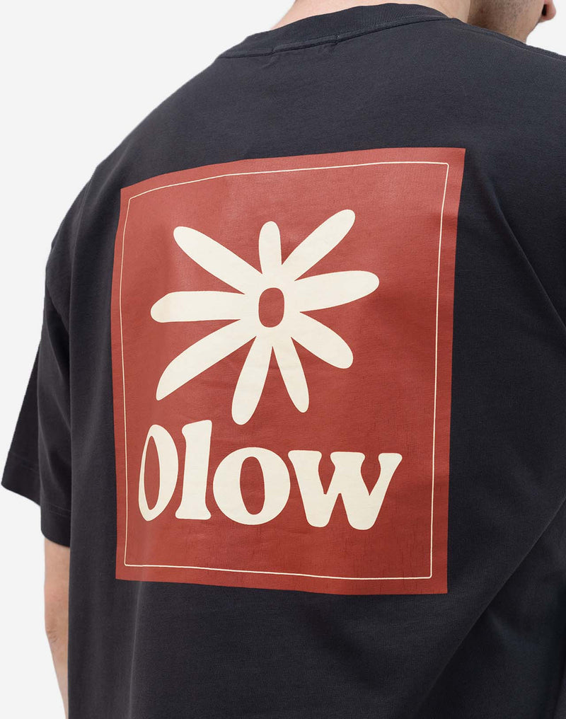 Tshirt ample Flower noir carbone