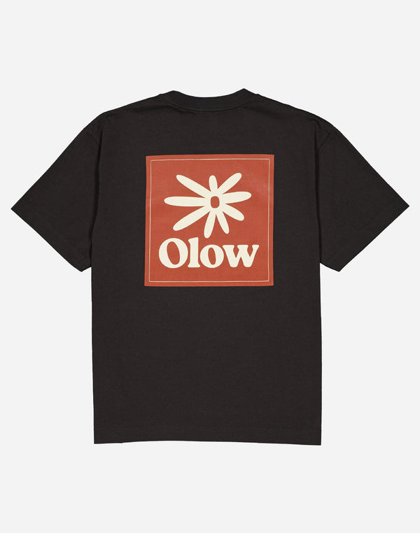 Tshirt ample Flower noir carbone