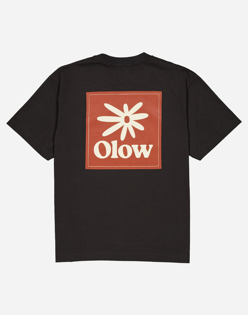 Tshirt ample Flower noir carbone
