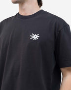 Tshirt ample Flower noir carbone