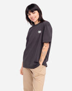 Tshirt ample Flower noir carbone