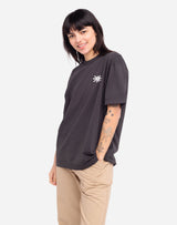 Tshirt ample Flower noir carbone