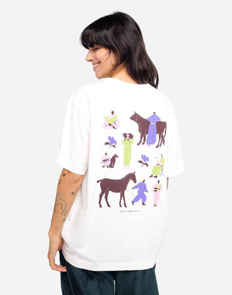 T-shirt ample Friends écru