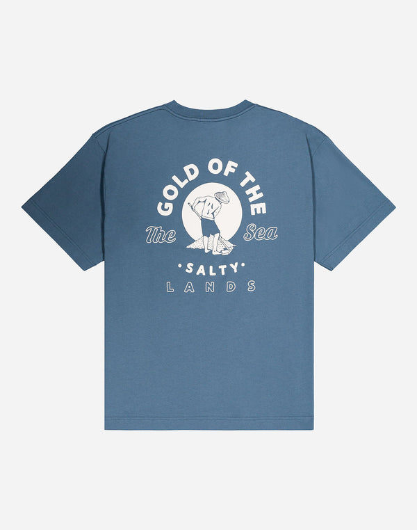 T-shirt ample Gold bleu acier