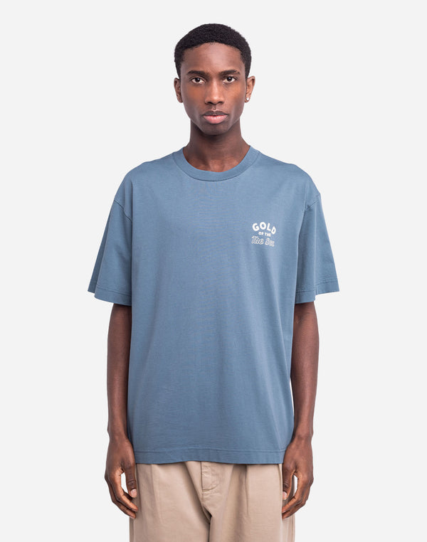 T-shirt ample Gold bleu acier