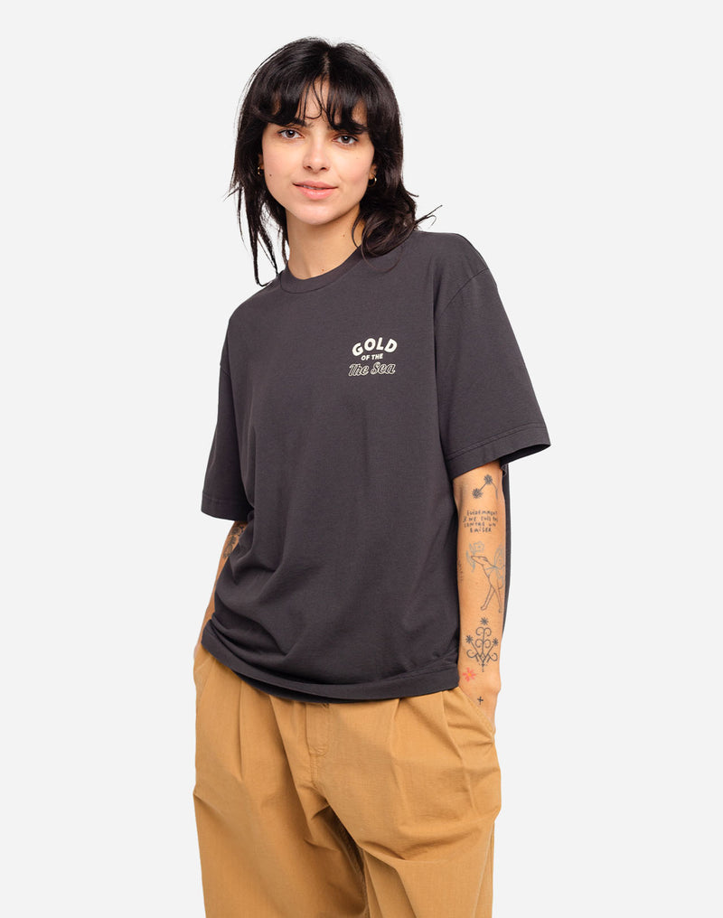 T-shirt ample Gold noir carbone
