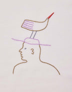 T-shirt ample Hat Roost écru