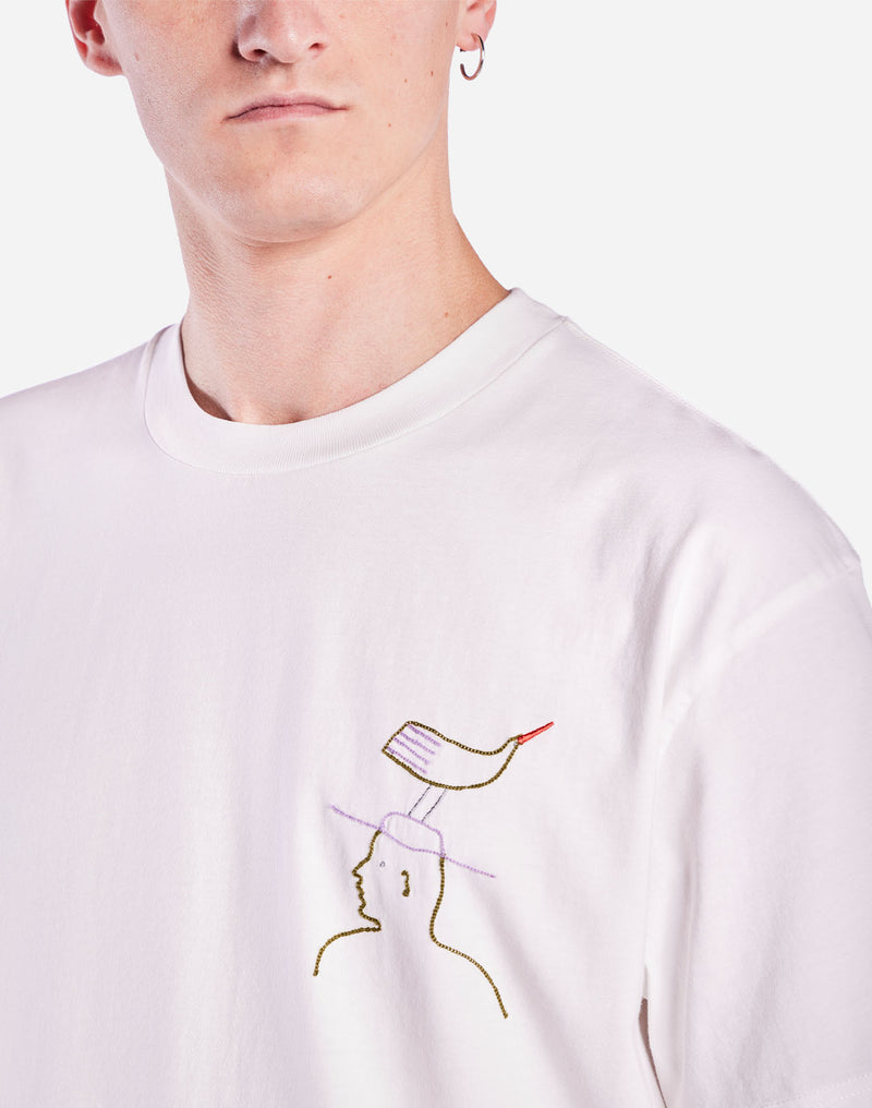T-shirt ample Hat Roost écru