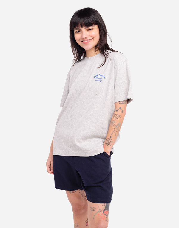 Tshirt ample Héritage gris chiné