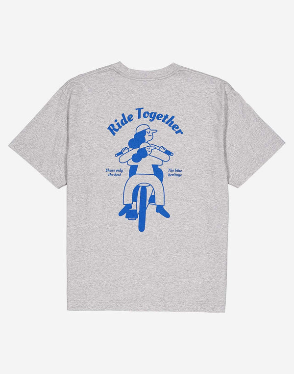 Tshirt ample Héritage gris chiné
