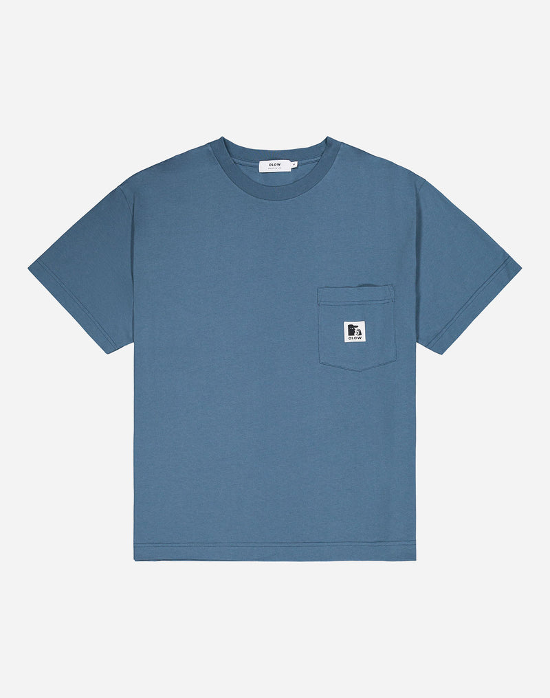 T-shirt ample Japo bleu acier