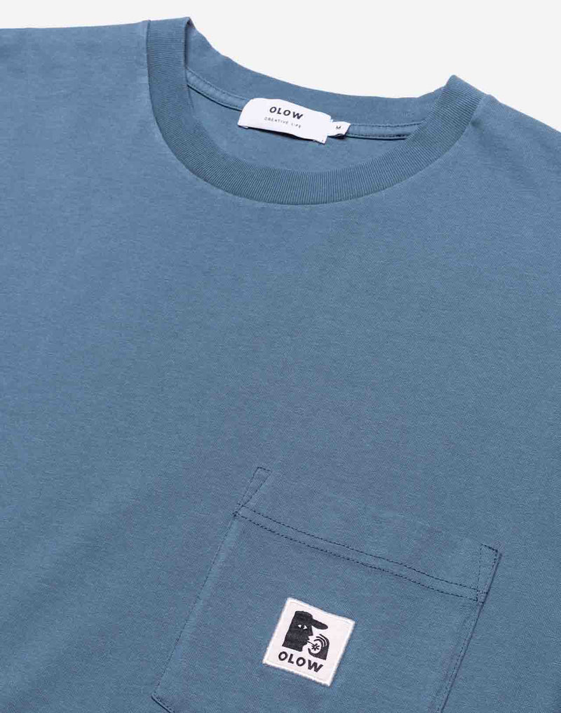 T-shirt ample Japo bleu acier